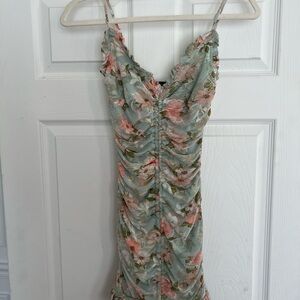 NWT Windsor Floral Print Ruched Dress XS